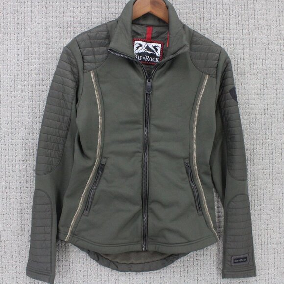 Alp N Rock Softshell Jacket Womens Small S Brown Full Zip Casual Quilted Outdoor
